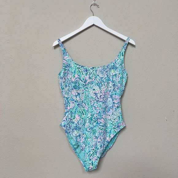Lilly Pulitzer Brin One Piece Swimsuit Women’s Size 10 Scoop Back - Picture 1 of 9